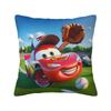 Nordic Style Lightning McQueen Playing Baseball Cushion Cover Velvet Cartoon Cars Cute Throw Pillow for Car Square Pillowcase