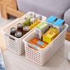 Kitchen storage basket Plastic snack storage basket Square bathroom storage basket Small basket Cosmetics storage box Desktop