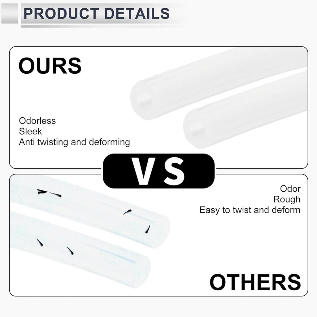 1 Pcs Silicone Vacuum Tubing Hose High Temperature 10FT 3/16" 5mm ID 2.5mm Thickness Automotive Vacuum Line 130PSI Max Pressure Clear