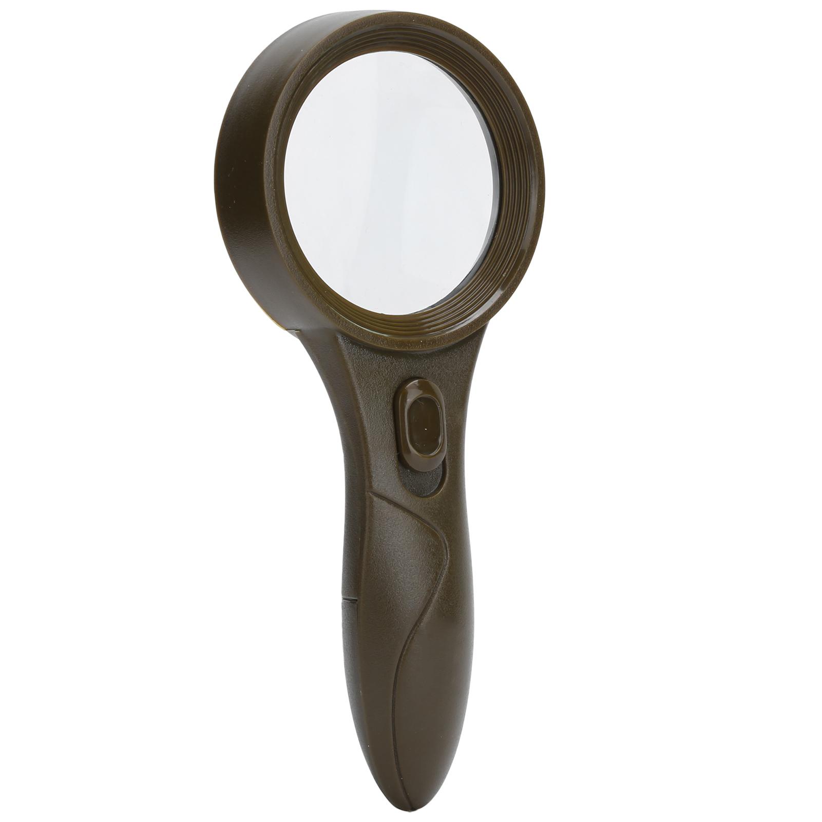 

5X Handheld Magnifying Glass Portable Reading 6 LED Magnifier with NonSlip Handle