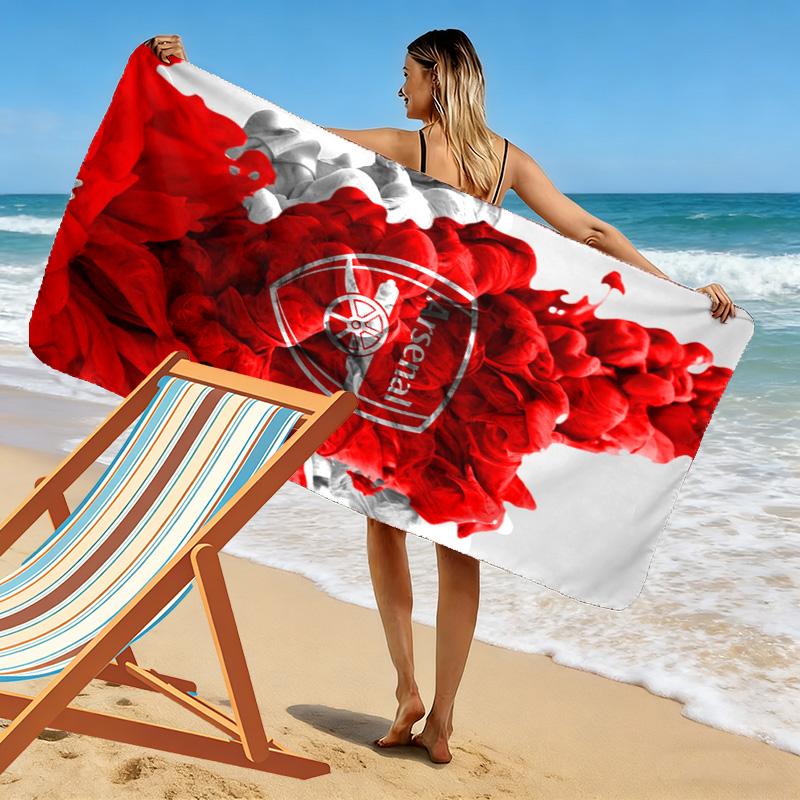 Asciugamano da Spiaggia con Stampa Arsenal Football Club, Asciugamano Grande Morbido ad Asciugatura Rapida per Spiaggia Campeggio Nuoto
