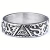 Auge des Horus Goldener Edelstahlring Freimaurersymbol Ring
