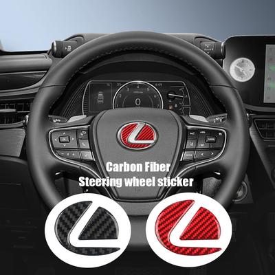 Car Sticker Carbon Fiber Steering Wheel Decorative Sticker For RX330 IS250 Ct200h ES300h RX350 IS300h NX300h RX400h ES350