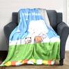Name Custom Bubu Y Dudu Cartoon Print Flannel Blanket High Quality Warm Comfortable Cover for All Seasons Perfect for Gifts Home Decor