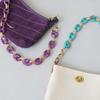 New Fashion Woman Bag Accessory Parts Leopard Candy Red Blue Acrylic Resin Metal Chain Strap Women Shoulder Crossbody Long Chain