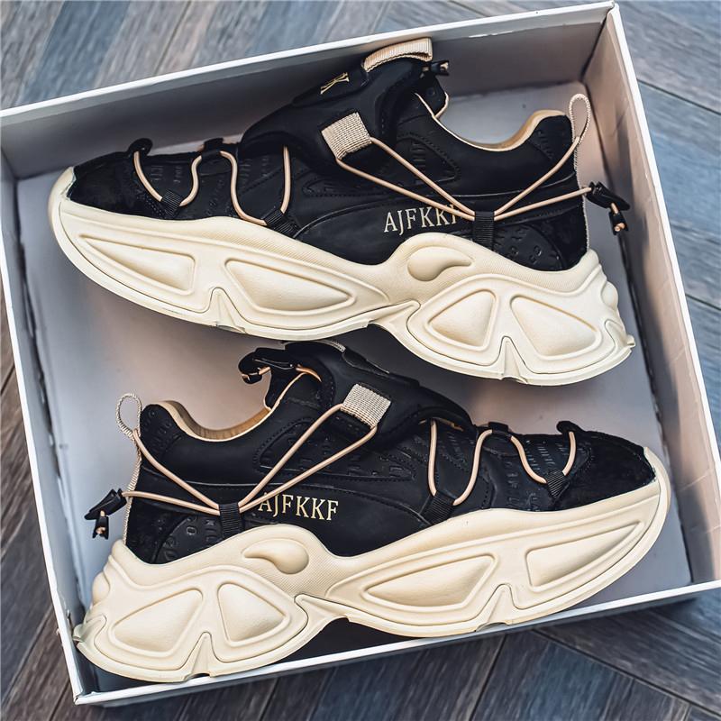 Men's Trend Clunky Sneaker Outdoor Non Slip Breathable Casual Running Sport Shoes Comfortable Work Shoes