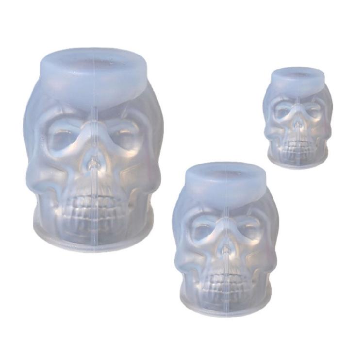 Halloween Skull Silicone Molds,Skull Candle Making Mold DIY Home Decoration Mold