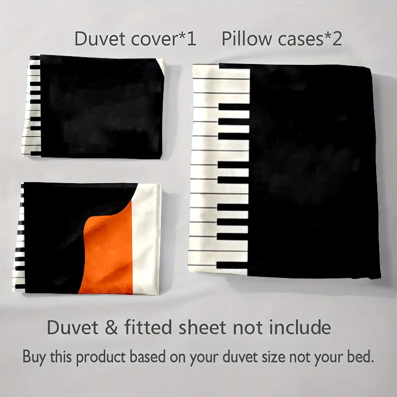 Keyboard-inspired design. Bedding Duvet cover sets Duvet covers Pillowcases gifts (1 * Duvet Cover 2 * Pillowcases, without duvet insert)