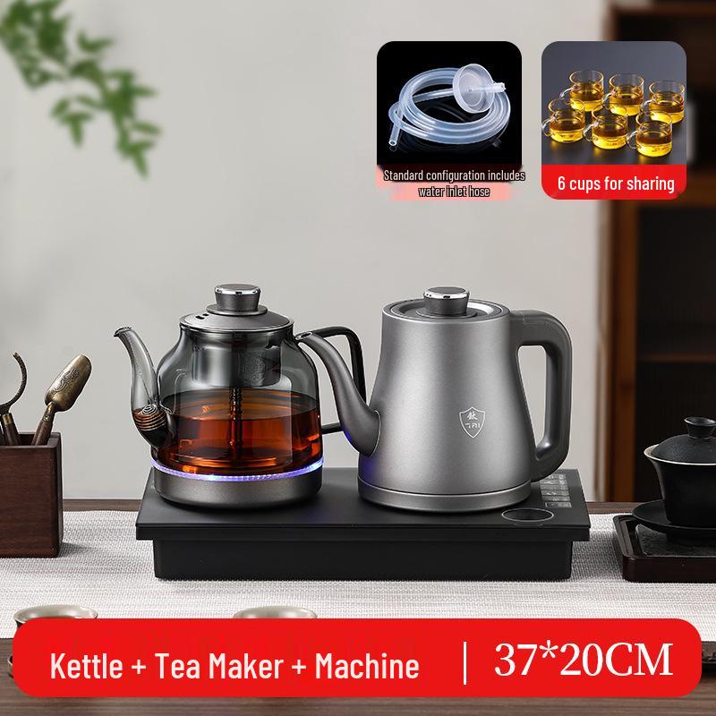 Pure Titanium Auto-Fill Electric Kettle with Tea Brewer and Anti-Overflow Feature