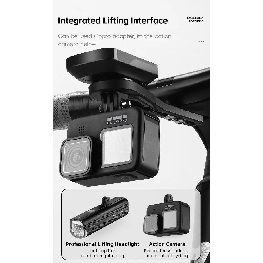 WEST BIKING Fahrradlenker Computerhalterung Nylon Halterung MTB Rennrad Lenkerverlängerung Basis für Garmin Bryton Wahoo