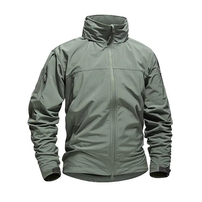 Mens Fashion Waterproof Soft Shell Jacket Tactical Hoodie Winter Warm Military Coats