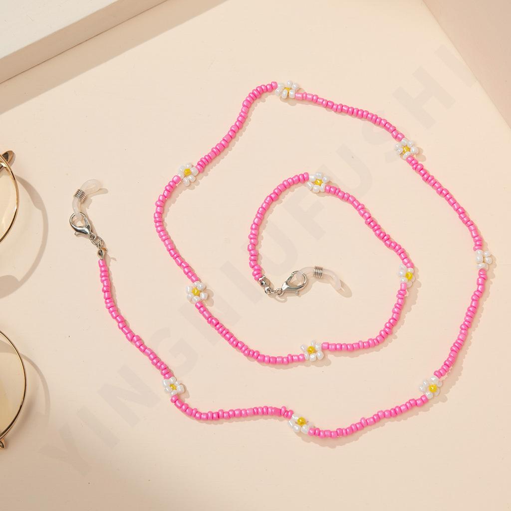 Small fresh chain glass small flower neck glasses rope glasses chain women's glasses dual-purpose anti-lost chain