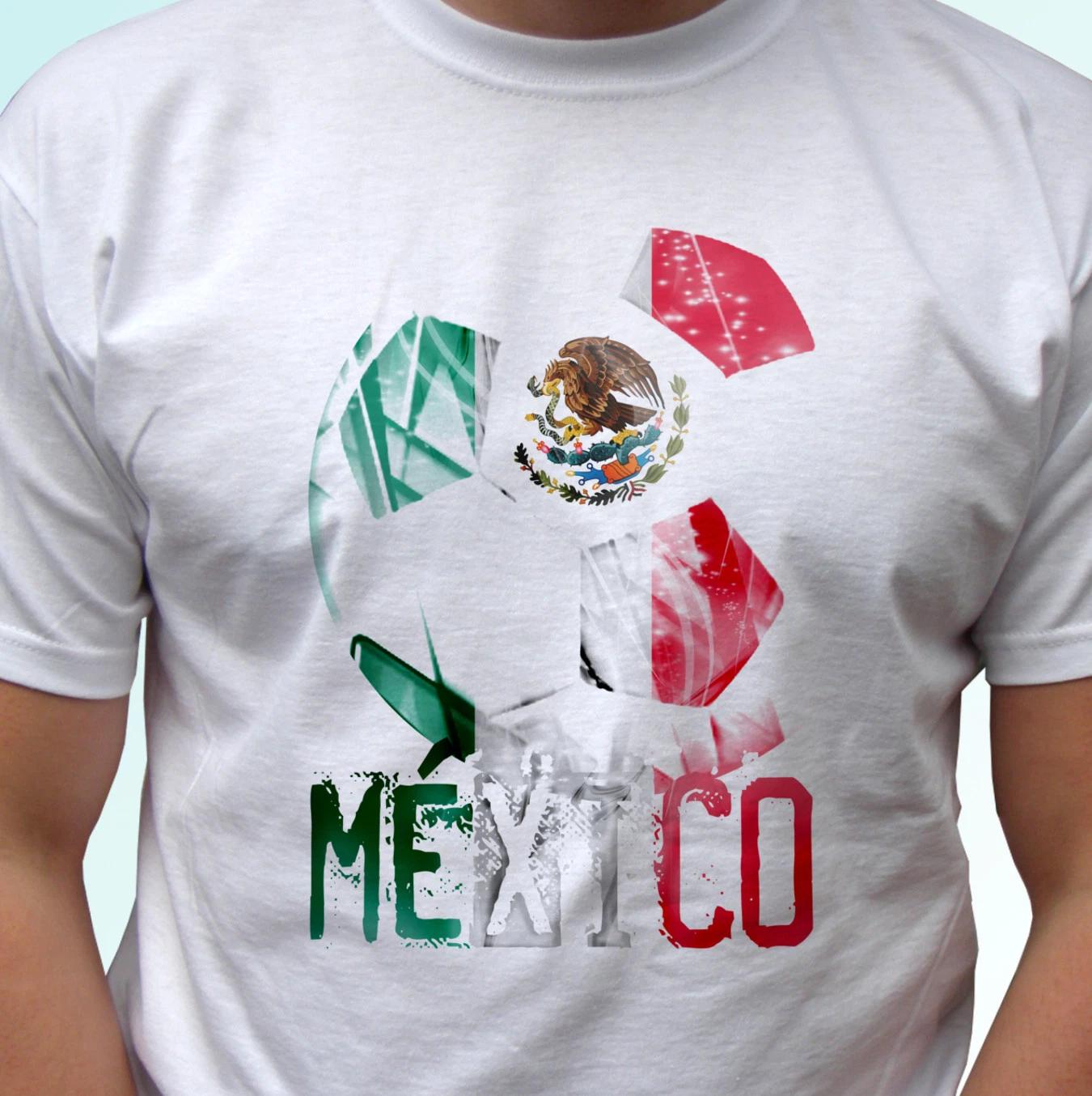 

Mexico football flag white kids boys T-Shirt soccer camiseta world cup top tee all sizes 120