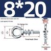 Marine Grade Zinc-Plated Hardened Carbon Steel Lifting Eye Bolt with Nut, Round Ring, Extended Thread, M6 M8 M20