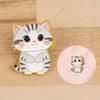 Decorative Brooch Enamel Cartoon Cat Shape Zinc Alloy Lapel Pin Sweater Dress Suit Lapel Badge Versatile Outfit