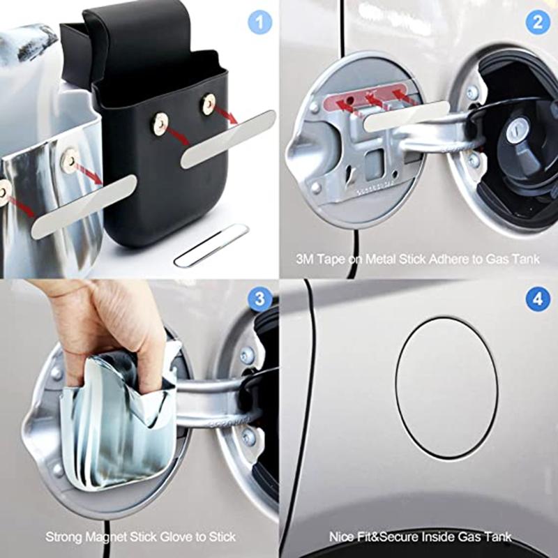 Universeller Silikon-Tankhandschuh Wiederverwendbar Anwendbar auf Kraftstoffgriff Zapfsäulenhandschuhe Magnetisch und einfach zu tragen Sauber Waschbar Langlebig