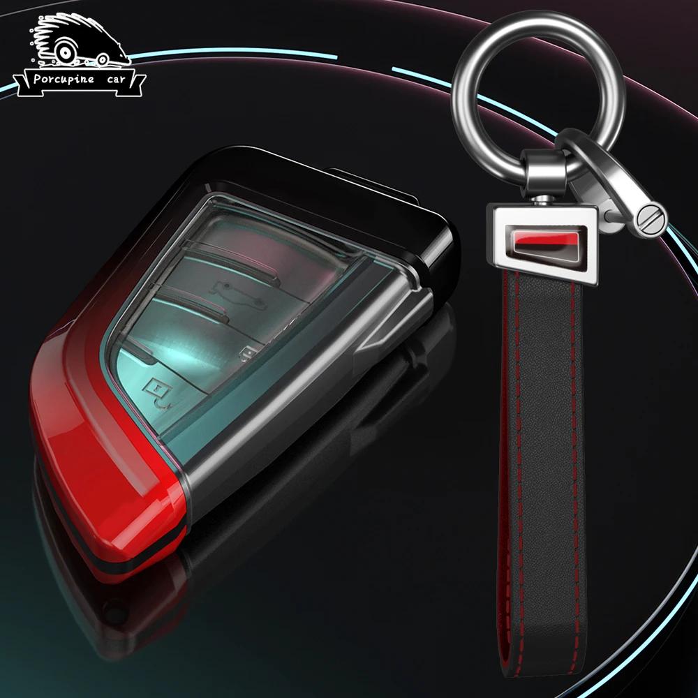 Gradient Carbon Fiber Car Key Case Cover For Bmw 3 5 Series 6Gt X1 X3 X5 X6 F45 F46 G20 G30 G32 G11 G12 F48 G01 F15 F85 F16 F86
