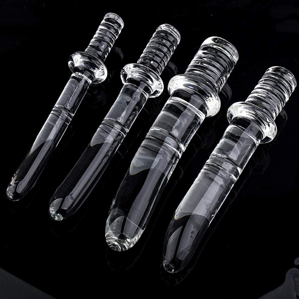Anal Plug Glass Dildo Anal Plug Anal Plug Glass Dildo Thick Transparent Glass Material Anal Stopper Anal Dildo Smooth Heat Resistant Handle Unisex