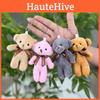 Short Soft Delightful Fur Bear Plush Keyring Perfect For Couples And Adorable Gifts