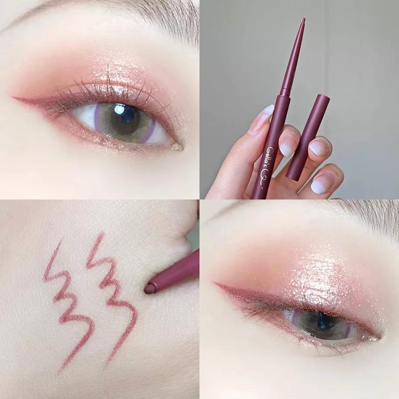 Recommended Ultra-Fine Eyeliner Gel Pen in Pink, Waterproof, Smudge-Proof, Long-Lasting, Non-Fading, Makeup for Beginners, Popular Model