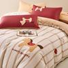 Large Cartoon Digital Print Pure Cotton Bedding Set - All Seasons, Class A, Four-Piece Set with Duvet Cover and Bed Sheet