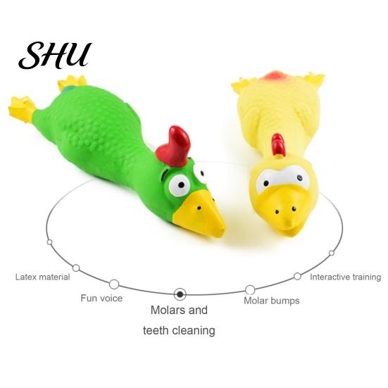 Pet Toy Chicken Shape Latex Dog with Sound Boredom Relief Teeth Cleaning for Throwing Molar Bite-Resistant Funny Squeaky Chew Cute