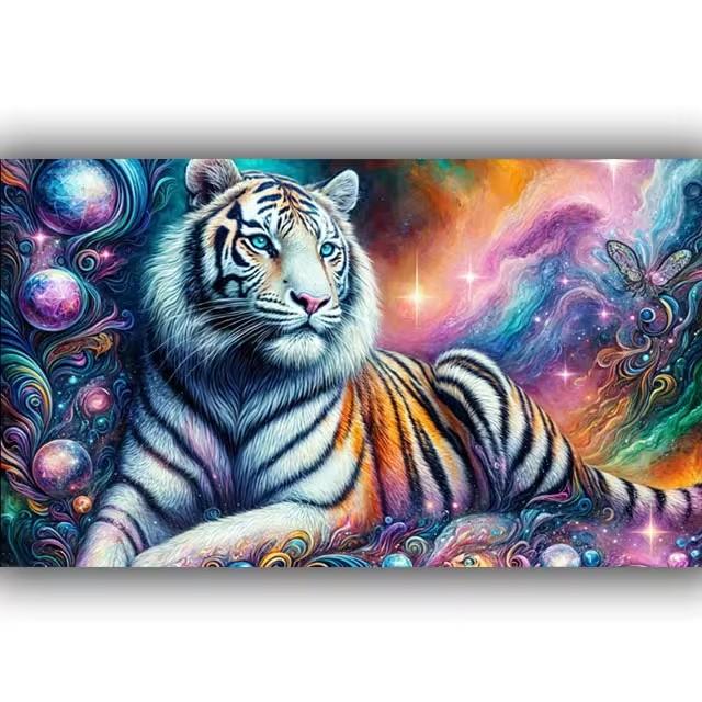 

Мистический Свирепый Тигр, Лев, Леопард Большая 5D DIY Алмазная Живопись Вышивка Крестом Облака Пейзаж Полная Мозаика Алмазная Вышивка Full Round 50x100CM