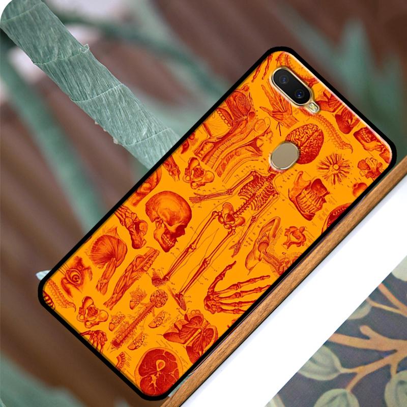 Etui na telefon z rentgenowską anatomią człowieka dla OPPO A15 A3S A5S A52 A72 A54 A74 A94 A83 A91 A93 A5 A9 A31 A53 A53S 2020