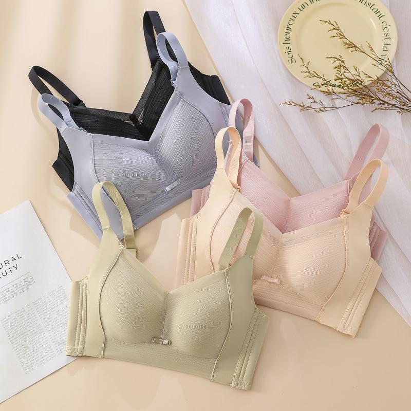 Women's Thin and Breathable Underwire Bra with No Steel Ring Gathered Bra and Anti Sagging Accessory Bra Plus Size Bra