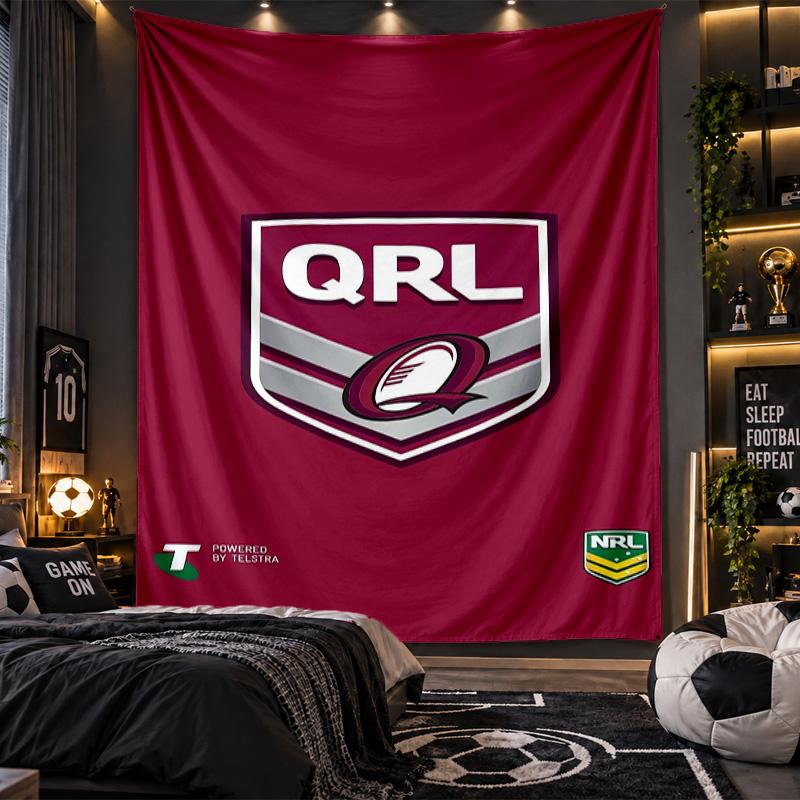 Duvara Asılan Goblen Queensland Maroons Baskılı Kumaş Salon Yatak Odası Ev Dekorasyonu İçin