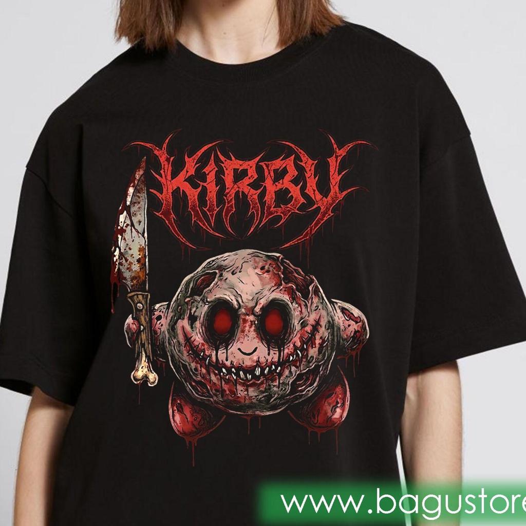 Horror Metal Graphic Tee & SweaT shirt — Creepy Bloodied Kirby Design
