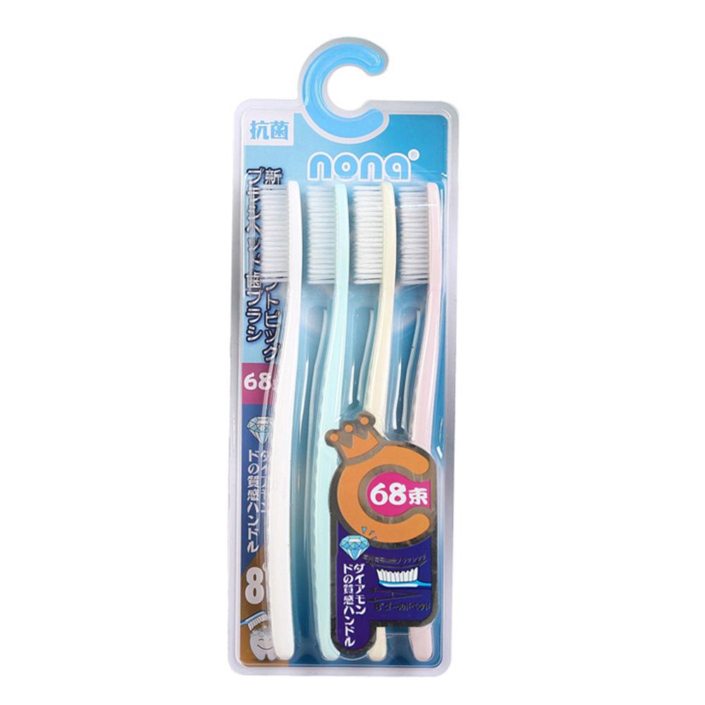 Manual Toothbrush 4 Pcs Soft Hair Long Head Adult Large Toothbrush Comfort Teeth Oral Cleaning Brush