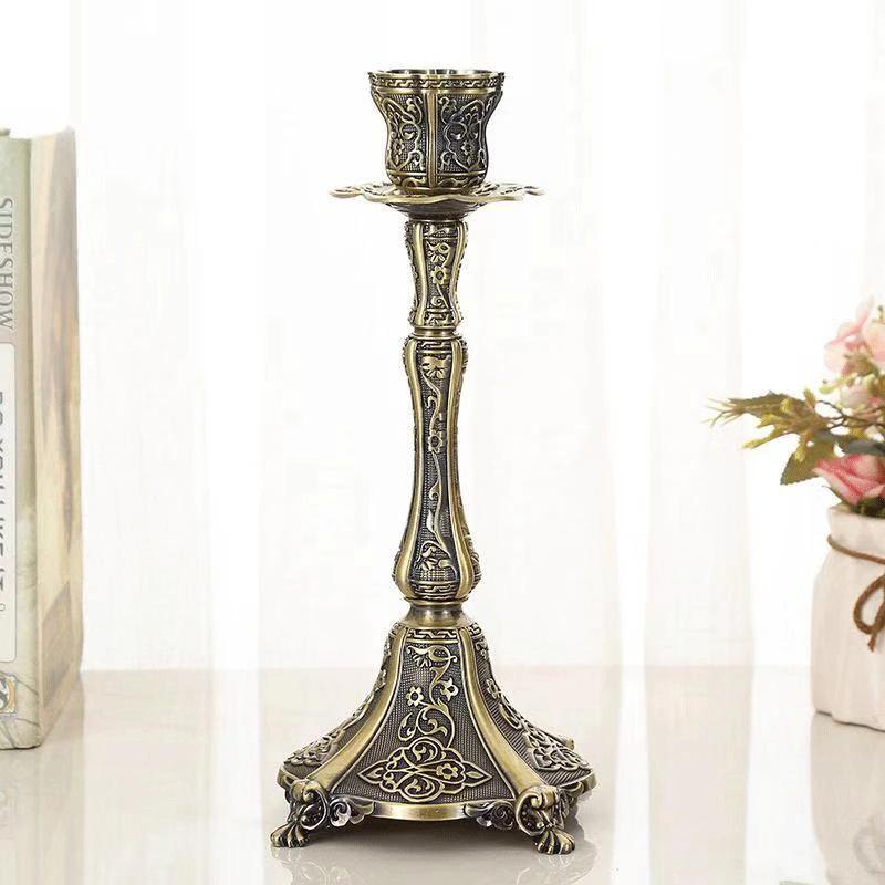 Nuovo Arredamento per la Casa Candelabro in Bronzo Portacandele in Metallo Candlestick da Matrimonio Supporto per Candele da Evento Centrotavola