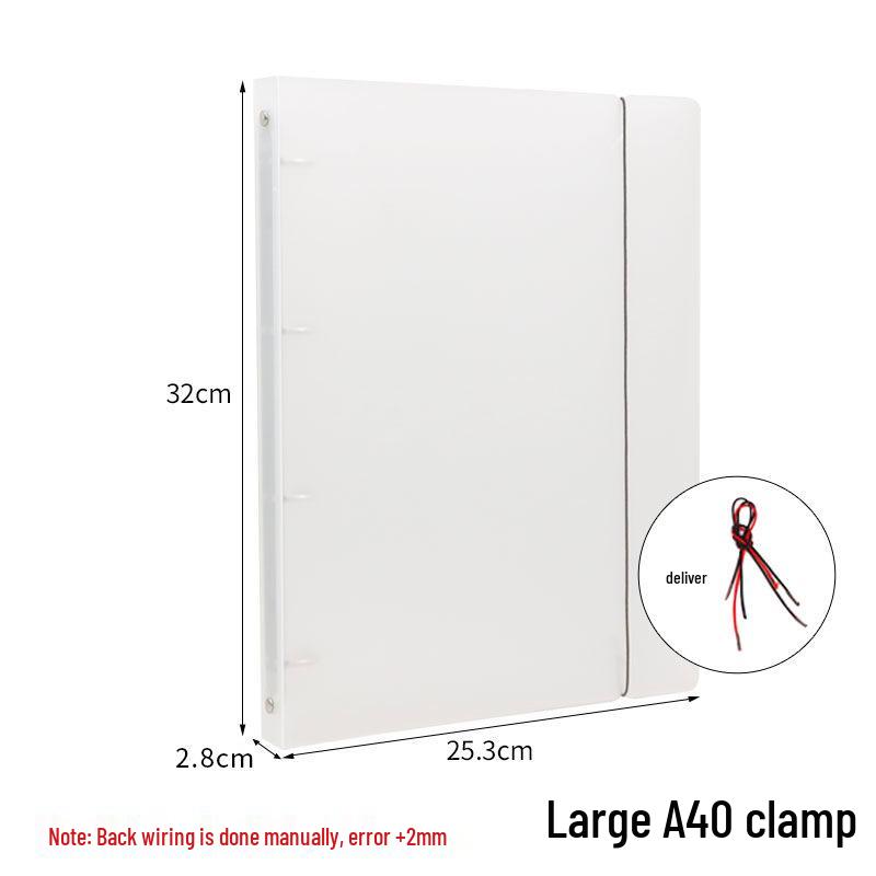 Translucent Frosted Loose-Leaf Binder with Strap - A5/A7/A6/B5 Sizes, 6/4/9 Holes
