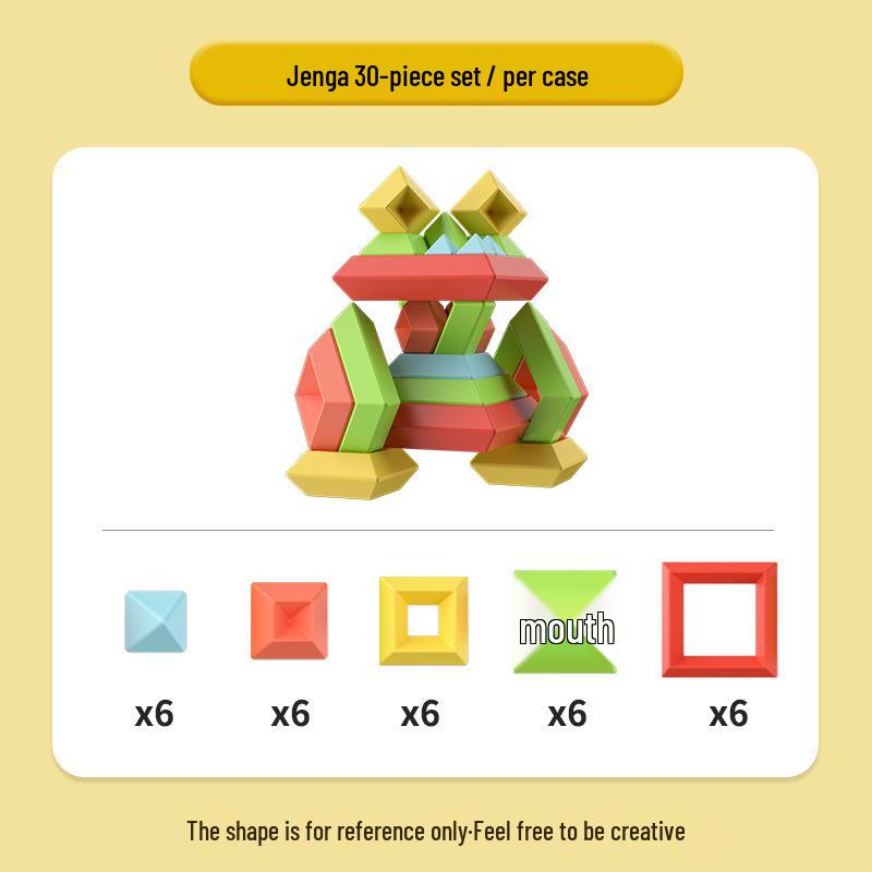 Versatile Gold Letter Pyramid Blocks - Brain-Teasing Early Learning Toys for Boys