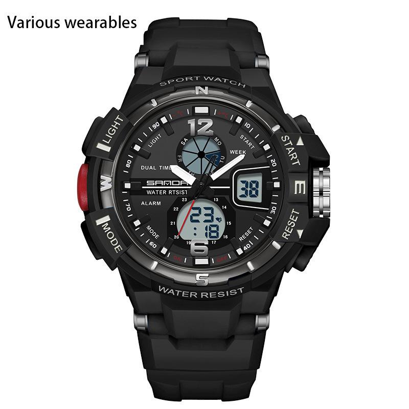 Couple Electronic Watch Multi-functional Outdoor Mountaineering Luminous Waterproof Men's and Women's Watch Alarm Clock Couple Watch