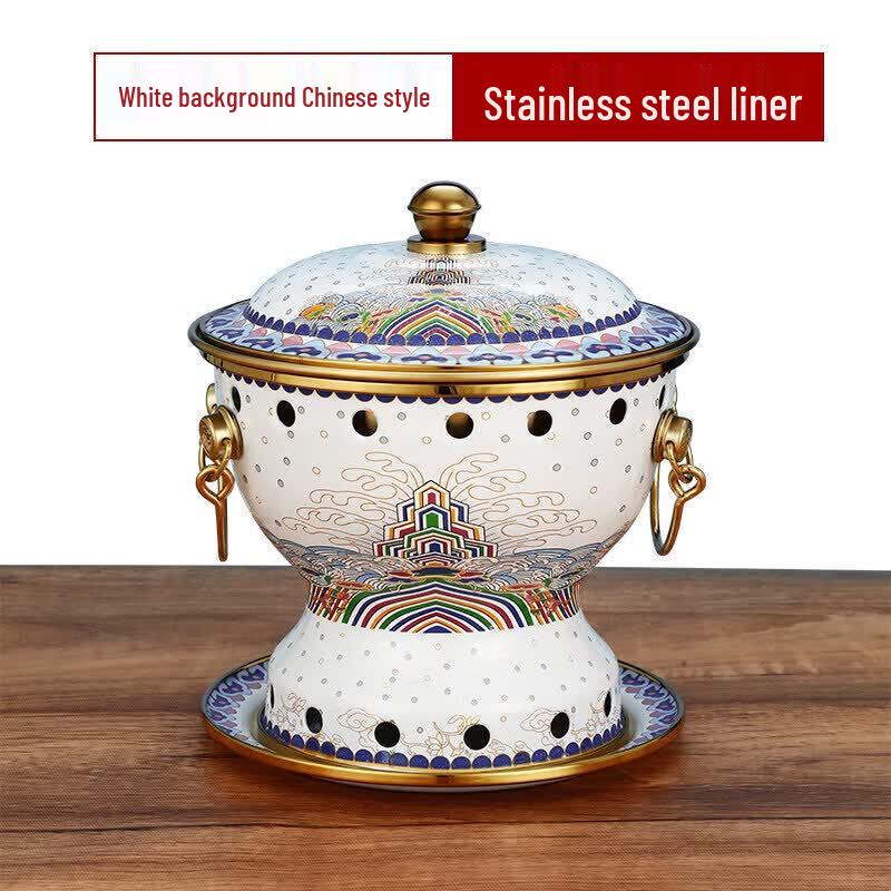 Qiwei Thickened Pure Copper Individual Alcohol Hot Pot