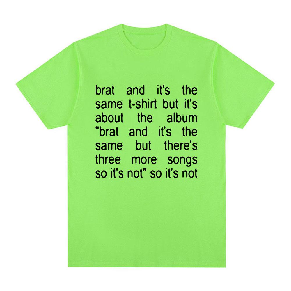 

Charli Xcx Brat and It s The Same Album T Shirt Men s Women Fashion Harajuku T-shirt 100% Cotton Casual Cozy Oversized T-shirts 5XL різнокольоровий