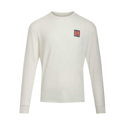 Maglietta a Maniche Lunghe Confortevole alla Moda Versatile Traspirante Uomo Top Bianco Quarzo 1389824-114