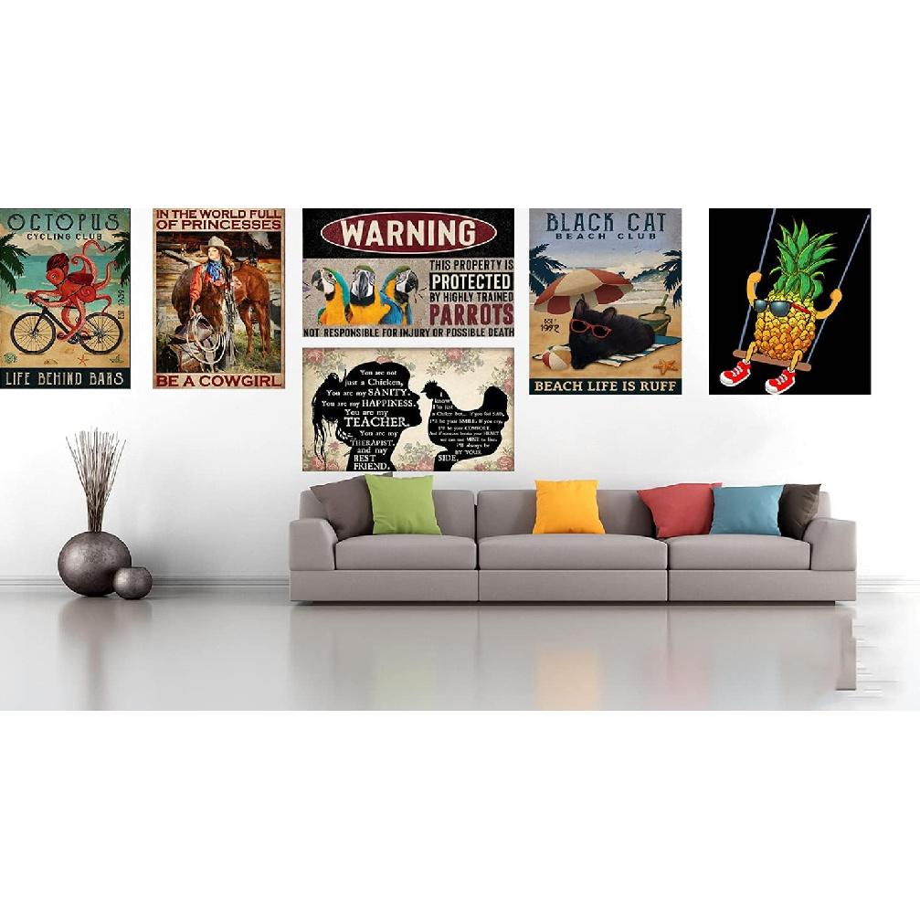 Retro Tin Signs Vintage Signs Cat Poster| Mindset is Everything Cats Poster, Cat Tiger Poster, Cat Poster Print, Cute Cat Poster, Cat Lover Gift, Cat