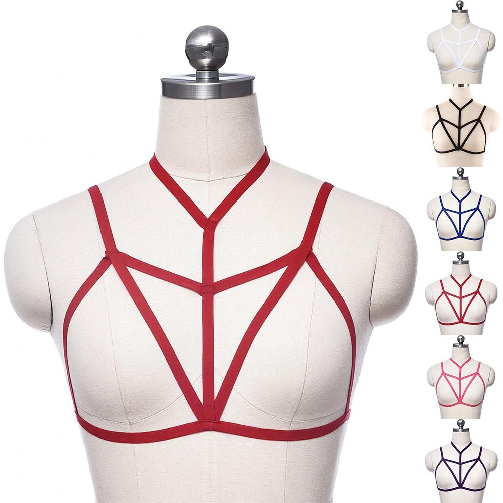 Body Cage Bra Set Strap Bra Body Harness Bondage Halloween Multicolor Harness