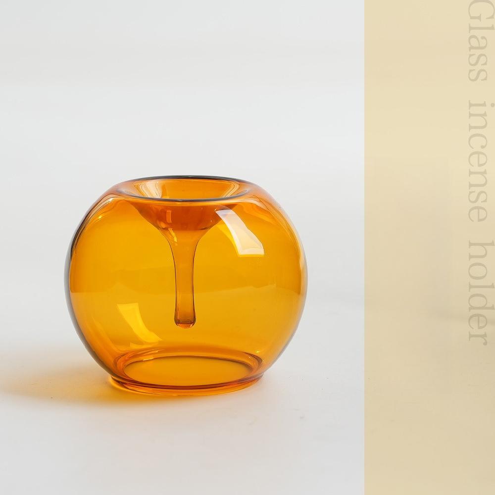 Glass Sphere Glass Incense Holder Household Chinese Incense Stick Incense Burners Yoga Tea Ceremony Relieve Home Fragrance Gifts