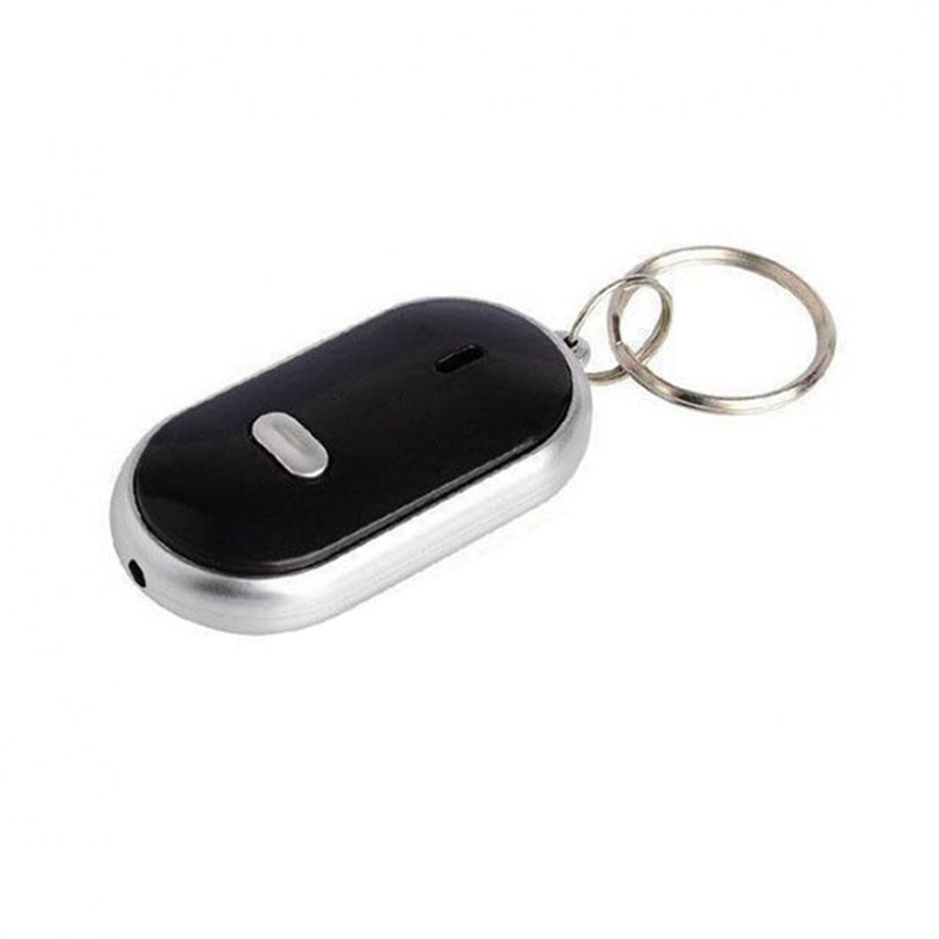 

Свисток Key Finder Миготливий звуковий сигнал Пульт дистанційного керування Загублений Keyfinder Locator Брелок чорний