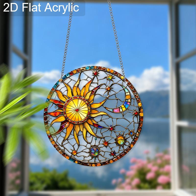 Suncatcher Tulipani Colorati in Acrilico Effetto Vetro Colorato Ornamento da Appendere alla Finestra Regali per Amanti dei Fiori