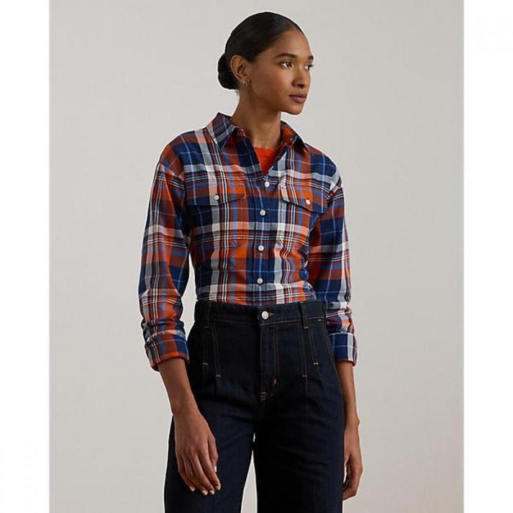 Lauren Ralph Lauren Plaid Cotton Twill Shirt XS