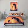 Penguin Family Art Decor Set Soft Comfortable Duvet Cover Bedding Set Included 1*Duvet Cover & 2*Pillowcases, Gift