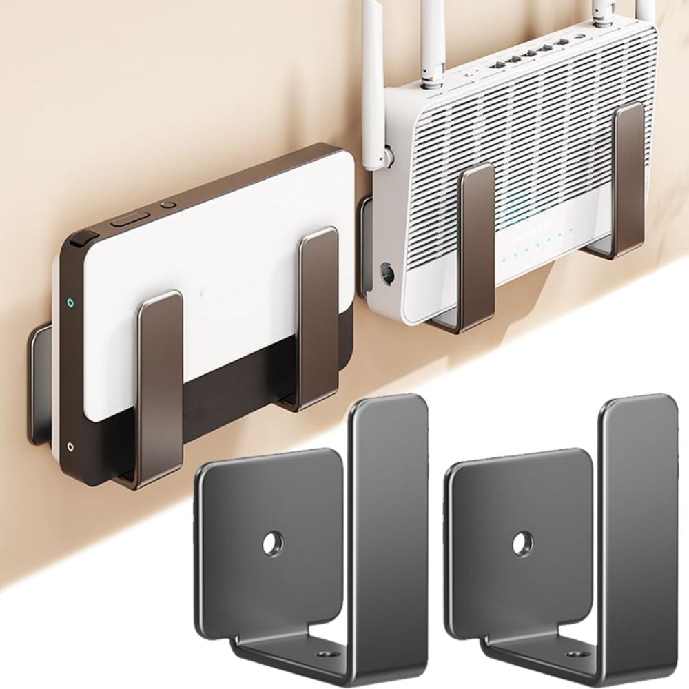 No Drill Wifi Placement Rack Wall Mount Wall Support Bracket New Router Power Strip Holder