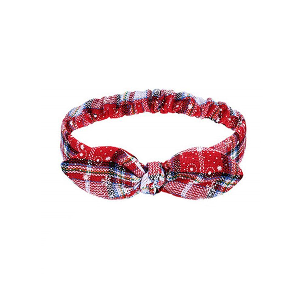Home Bowknot Navidad Decor New Year Gift Christmas Grid Headband Snowflake Xmas Garland