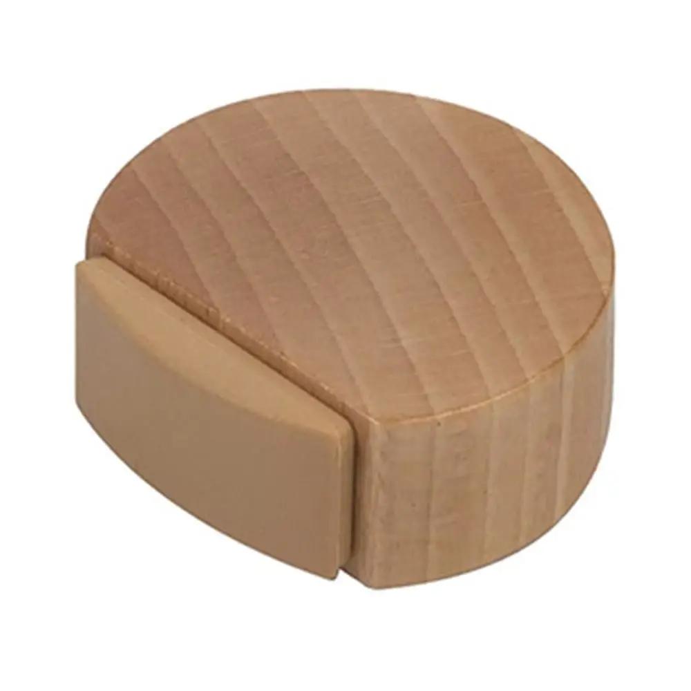 Mute Silent Block Round Wooden Door Stop Wall Floor Furniture Protection Anti-Collision Door Rear Stop Wooden Door Stopper