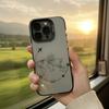 Simple airplane earth pattern phone case For iPhone 11 12 13 14 15 16 17 XS XR X 12 13 Plus Pro Max SE series Anti fall durable beautiful  gorgeous